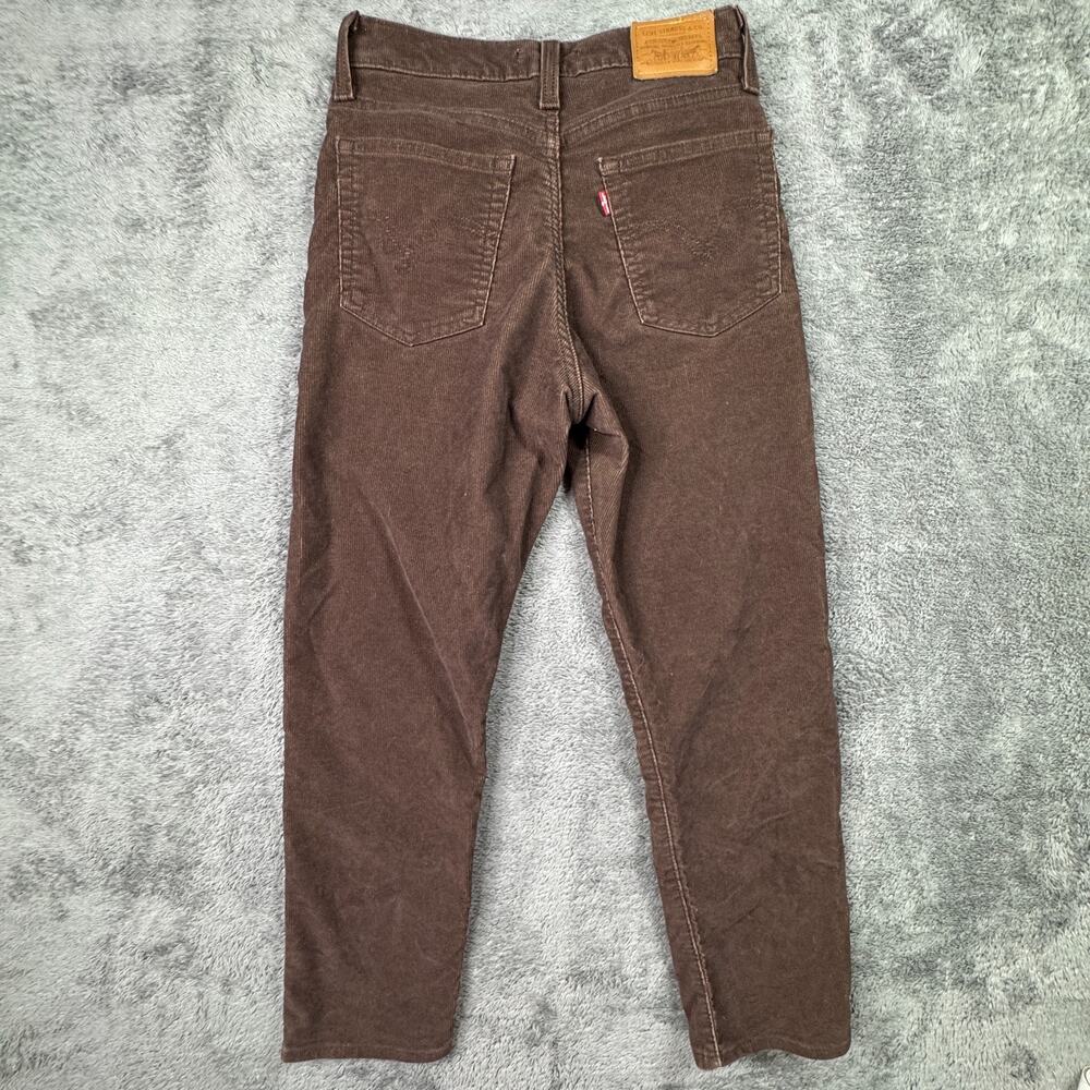 Levi’s PREMIUM WEDGIE STRAIGHT BIG E Hot Fudge Corduroy Pants Jeans Patchwork 25 - Picture 2 of 12
